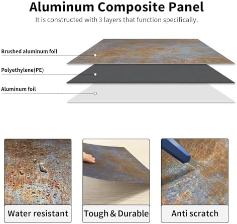 LiveInUrban Flat Metal Wall Panels Rustic Finish - Image 6