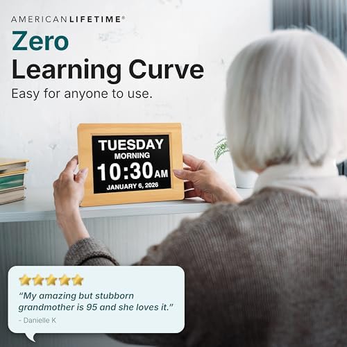 American Lifetime New 2026 Dementia Clock Large Digital Clock - Image 6
