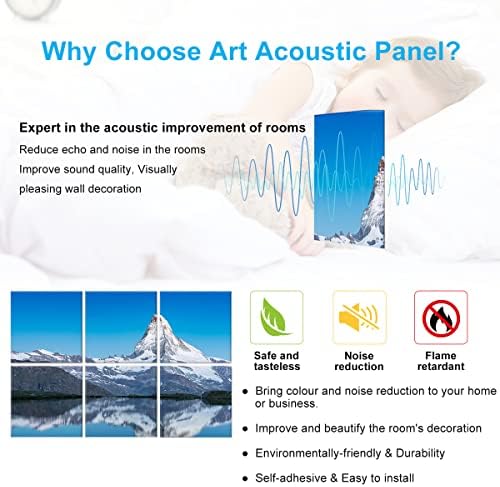 JBER Art Acoustic Panels 72" x 48", Sound Absorbing Wall Art, Matterhorn - Image 4