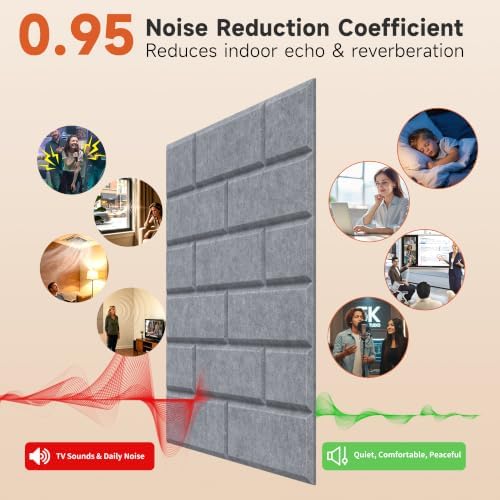 Acoustic Panels, Brick Sound Proof Foam Panels - Image 4