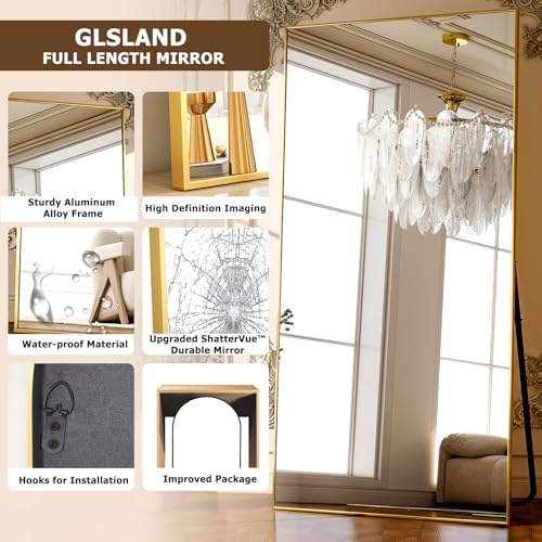 GLSLAND 77" x 38" Large Full Length Mirror -Oversize Floor Mirrors - Image 3