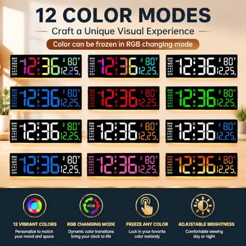 Soobest 14.2 Inch Digital Wall Clock - Image 4