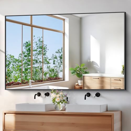 BONEWEI Bathroom Mirror, 60x36 inch Large Wall Mirror by BONEWEI