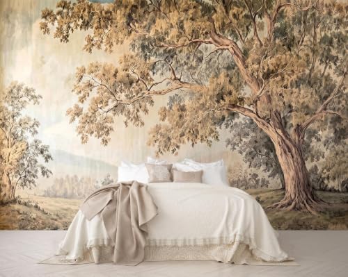 Hand-Painted Wallpaper Featuring Natural Landscapes of Old Trees Peel and Stick - Image 5