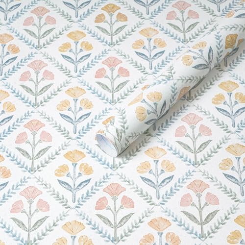 Dimoon 17.3''x393'' Peel and Stick Wallpaper Floral Boho Contact Paper Cute by DIYYOURMOON
