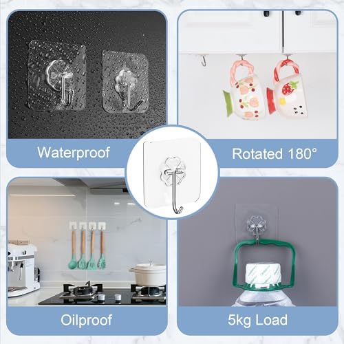 Ninth Five 30 Pack Adhesive Wall Hooks - Image 5