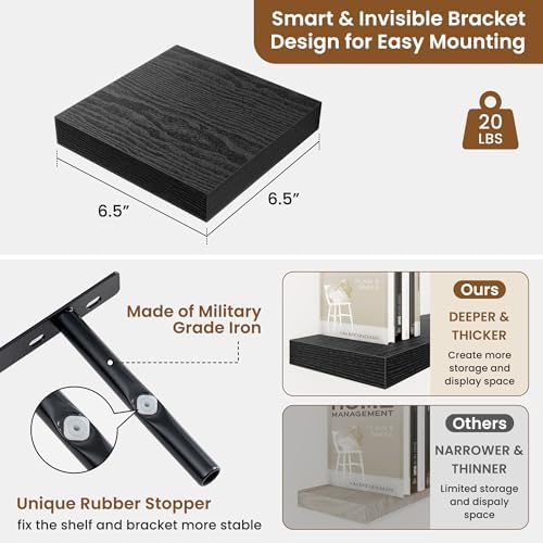 Floating Shelves for Wall, Wall Mounted Wood Shelves - Image 3