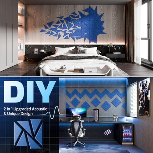 22 Pack Self-Adhesive Acoustic Panels, Sound Proof Foam Panels - Image 3