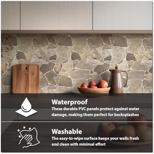 3D Faux Stone Wall Panels, Wild Boulder, Covers 57.7 Sq Ft - Image 4