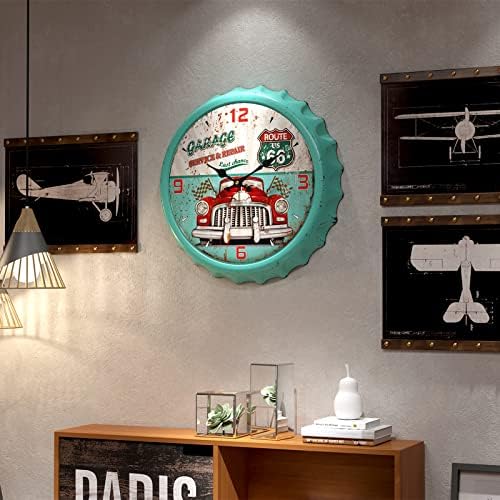 Menterry Bottle Cap Design Iron Retro Wall Clock - Image 5