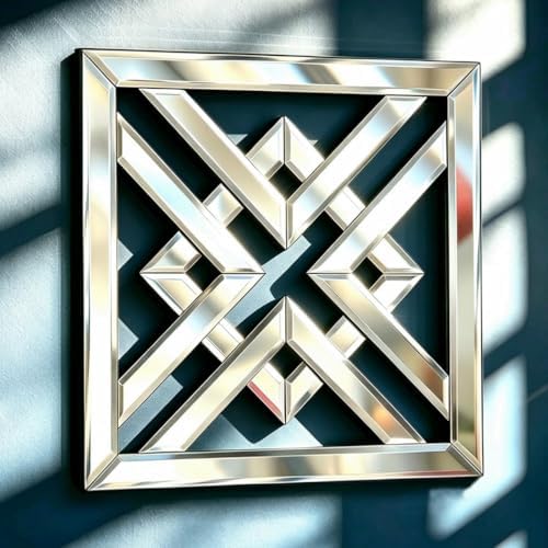 QMDECOR Silver Mirrored Wall Decor 16x16” Decorative Mirror Modern Fashion DIY - Image 6