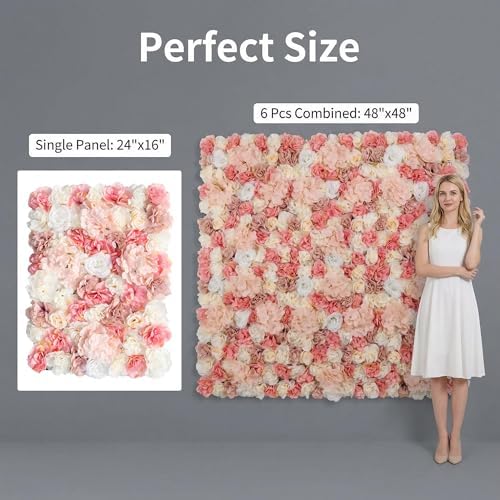 Flower Wall Backdrop 6 Panels 16×24 Inch - Image 3