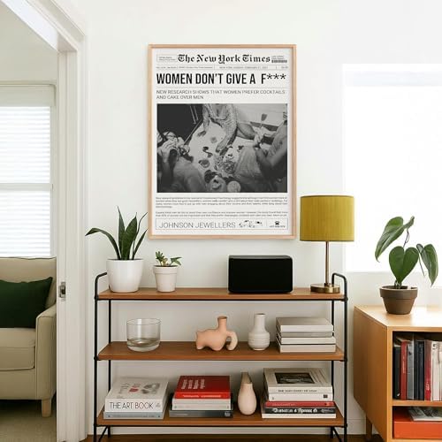 Vintage Black And White Wall Art 12x16in Wood Grain Frame Trendy Girly - Image 3