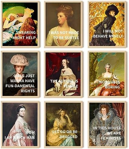 97 Decor Feminist Wall Art, 9 Motivational Quote Prints, 8x10 Unframed by 97Decor