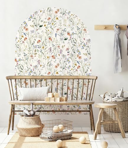 16.9''x118'' Boho Floral Peel and Stick Wallpaper Self Adhesive Wallpaper - Image 7
