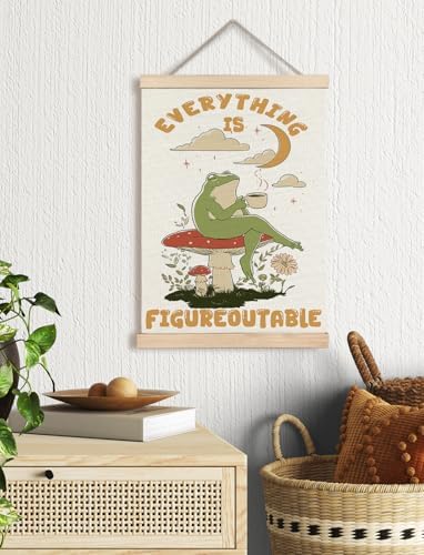 Foritho Everything is Figureoutable Motivational Frog Poster Wall Art Framed - Image 2