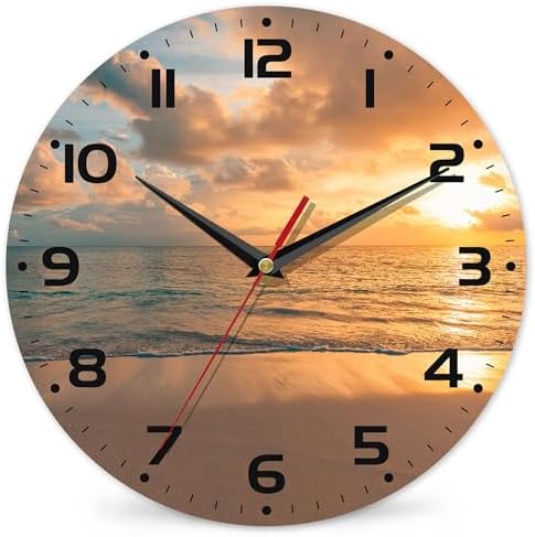 Sunset Beach Wall Clock by DEMACYA