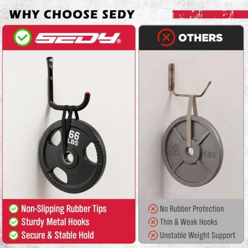 SEDY 6 Pack Heavy Duty Garage Hooks, Ladder Hooks - Image 7