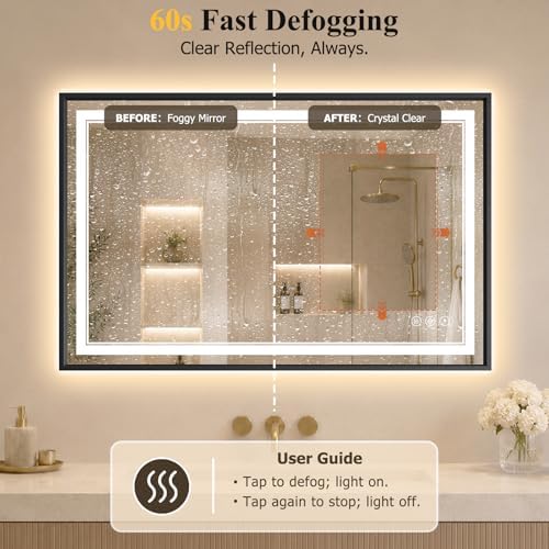 30"x40" LED Bathroom Mirror - Image 5