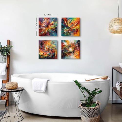 Colorful Abstract Wall Art Multi Color Graffiti Canvas Pictures Bedroom Wall - Image 4