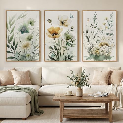 Large Framed Floral Botanical Wall Art by Cuspin