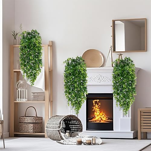 Waipfaru 4Pcs Fake Hanging Plants 2.7FT Fake Plants Fake Vines Greenery - Image 4