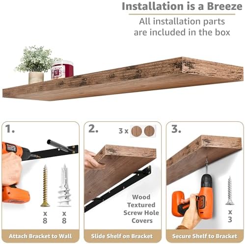 Sorbus Floating Shelves for Wall Storage - Image 4
