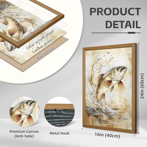 Hunting Nursery Wall Art Decor Wildlife Boys Room Pictures Fishing Poster - Image 2