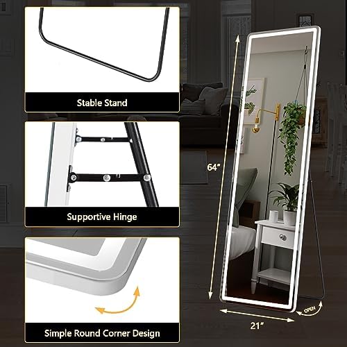 Sweetcrispy 64"x21" Full Length Standing Mirror - Image 6