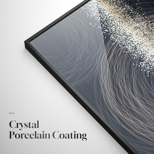 Large Black Silver Abstract Wall Art - Image 5