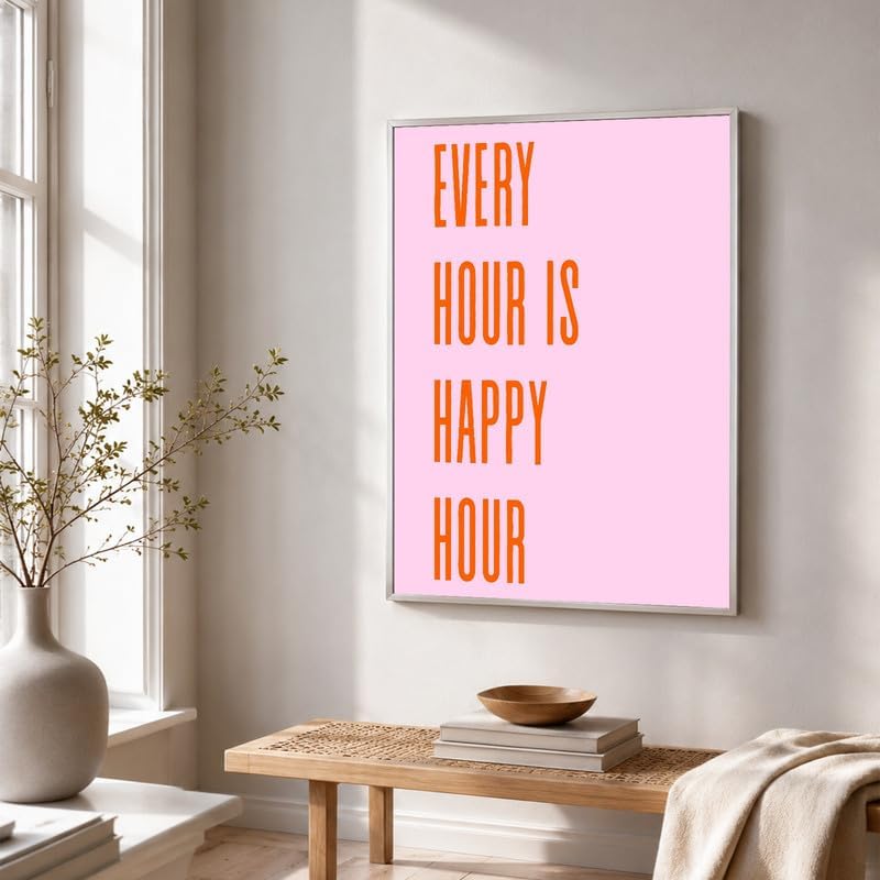 InkFlow Posters Every Hour Happy Hour Canvas Poster - Image 4