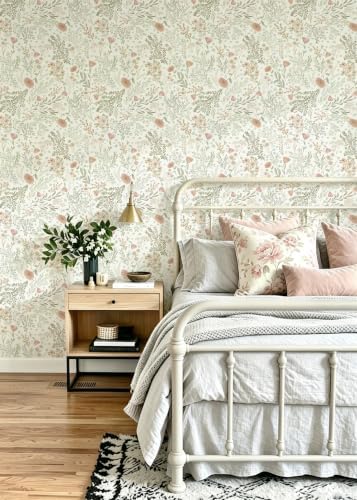 Floral Peel and Stick Wallpaper Vintage Floral Contact Paper 17.3" x 78.7" - Image 7