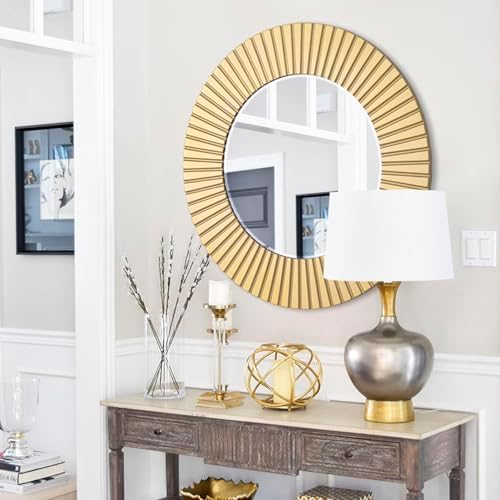 Chende Gold Mirror for Wall Decor, Elegant Accent Mirror for Living Room - Image 6