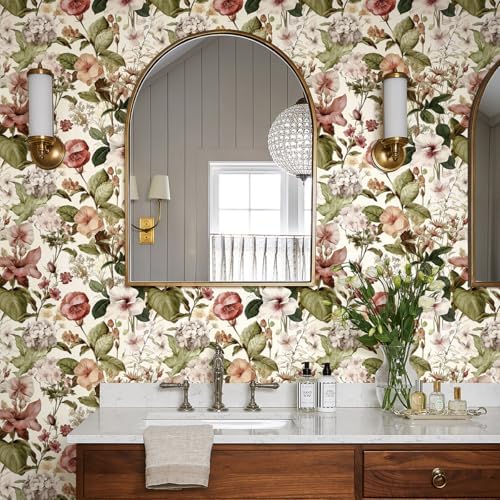 Jeweluck Vintage Floral Peel and Stick Wallpaper - Image 6