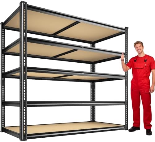 ROOMFAVE 40" W Garage Shelving 2300LBS Storage Shelves, 5 Tier by RoomFave-organizeyourjoy