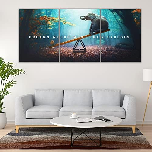Yetaryy Motivational Poster Inspirational Wall Art 3 Pieces Canvas Painting - Image 7