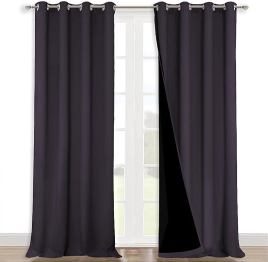 NICETOWN Full Shading Curtains 90" Long 2 Panels Set by NICETOWN