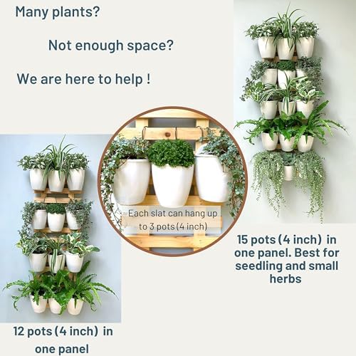 ShopLaLa Wall Planter Large Wooden Hanging Ladder Planters - Image 4