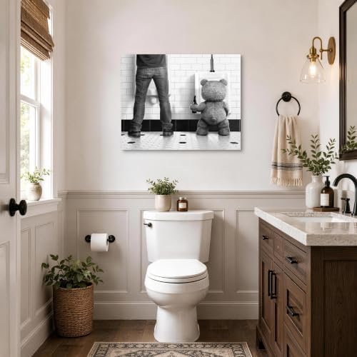B.B.F MAKE Funny Teddy Bear Canvas Wall Art - Image 6