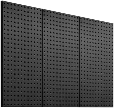 VEVOR Metal Pegboard Panels, 3 Panels, Heavy Duty Steel Peg Board Wall Organizer by VEVOR