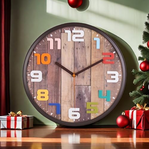 Topkey 12 inch Vintage Silent Wall Clock - Image 6