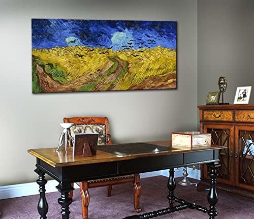 Wheatfield with Crows, Vincent Van Gogh Artwork Reproduction, Giclee Canvas - Image 2