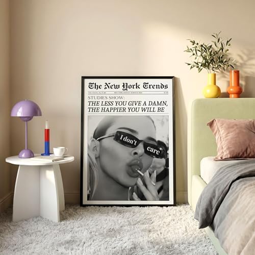 Trendy Black and White Newspaper Wall Art 8x12 in Black Framed Vintage Magazine - Image 6