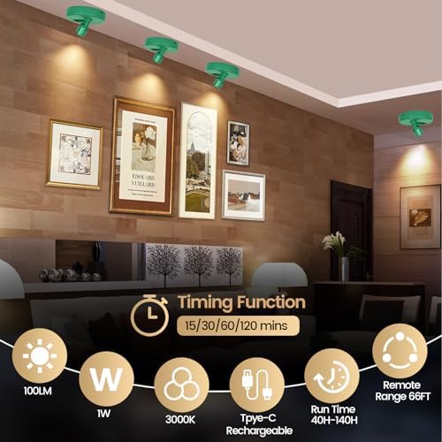 HAMVIDNE LED Spotlights Indoor, Rechargeable Battery Picture Display Lights - Image 4