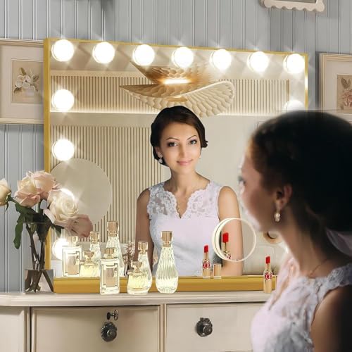 Ratsamee Gold Hollywood Vanity Mirror - Image 5