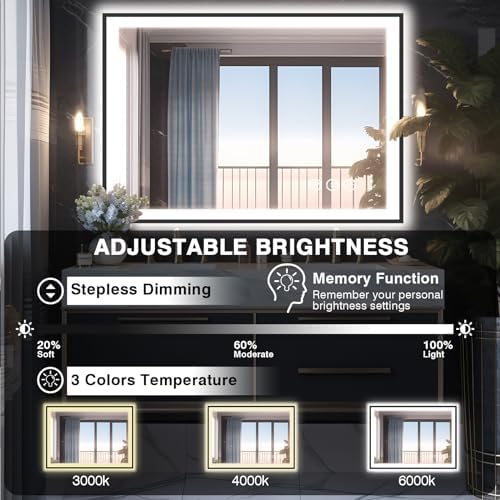 EchosLife 40x30 LED Lights Bathroom Mirror - Image 5