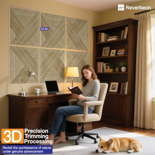 Acoustic Wall Panels, Decorative Sound Absorbing Panels, 6 Pack - Image 7