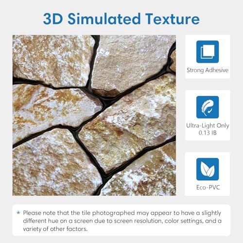 COMSTICKC 3D Peel and Stick Faux Stone Wall Panels - Image 3
