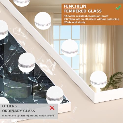 FENCHILIN Vanity Mirror with Lights 20 Bulbs 40" * 32" | 20 Dimmable Bulbs - Image 4