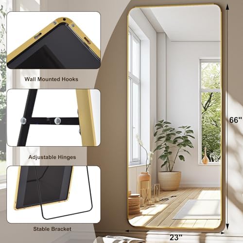 HARRITPURE 66"x23" Full Length Mirror, Large Floor Mirror - Image 5